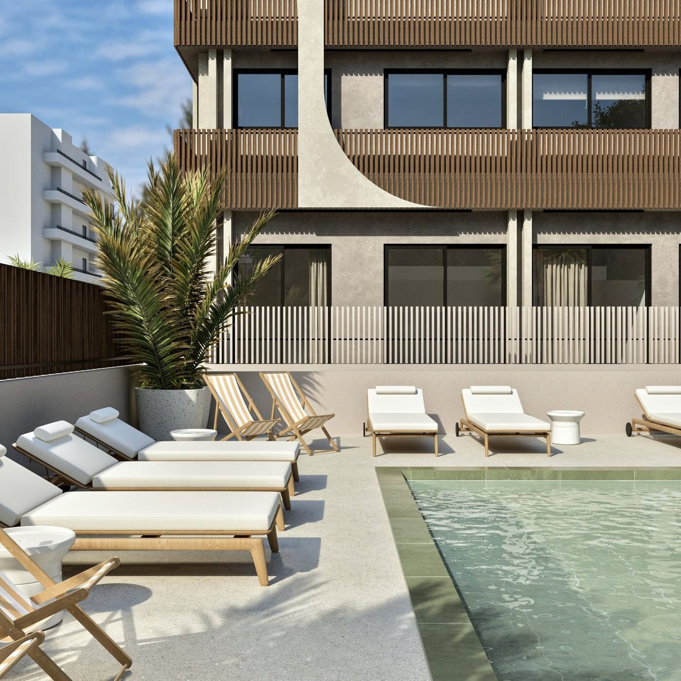 Pool and façade